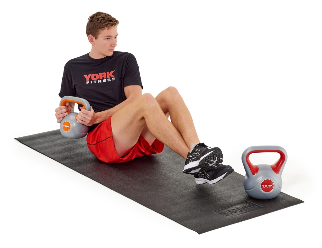 LIFEFIT Vinyl-Kettlebells, schwarz, 10 kg